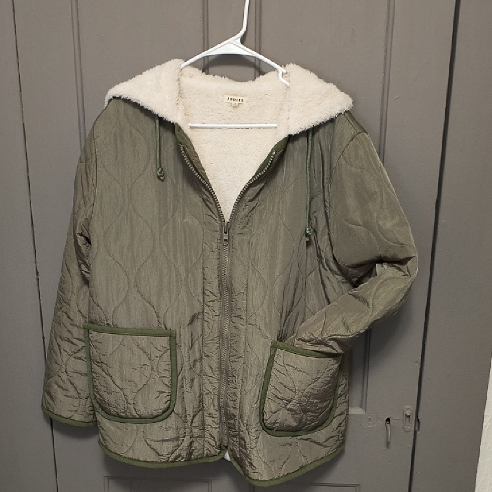 JODIFL Cream Fleece Jacket